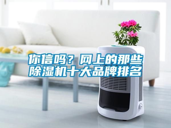 你信嗎？網上的那些除濕機十大品牌排名
