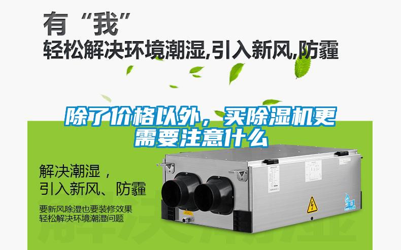 除了價格以外，買除濕機更需要注意什么