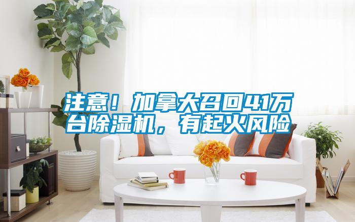 注意！加拿大召回41萬臺除濕機，有起火風險