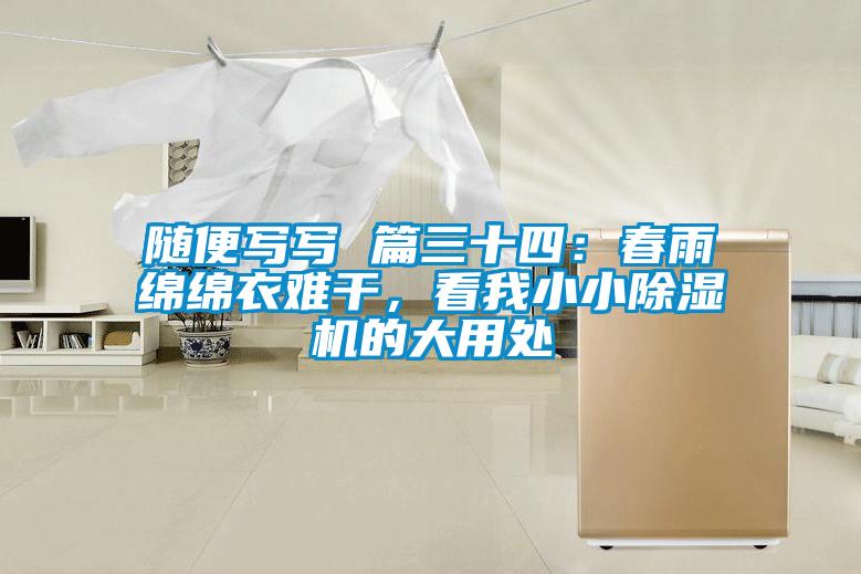 隨便寫寫 篇三十四：春雨綿綿衣難干，看我小小除濕機的大用處