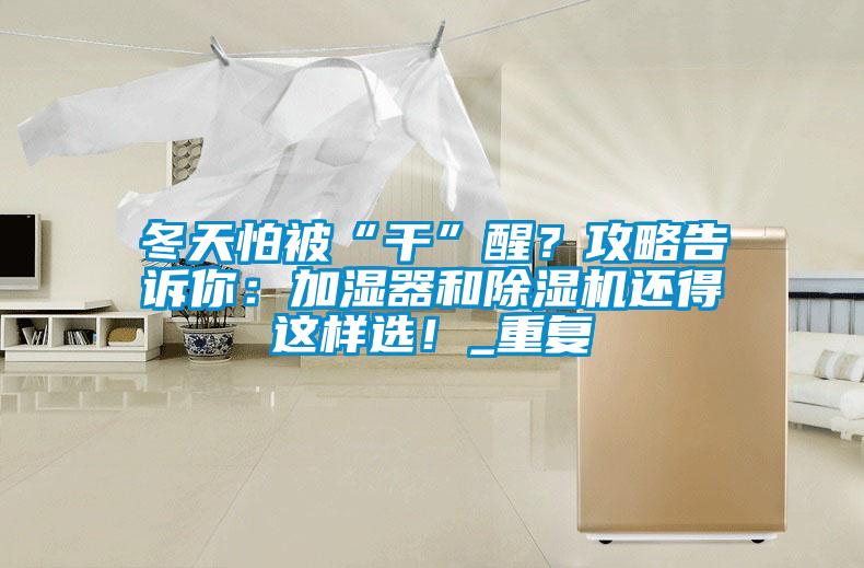 冬天怕被“干”醒？攻略告訴你：加濕器和除濕機還得這樣選！_重復