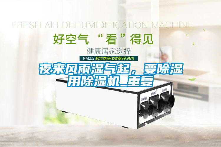 夜來風雨濕氣起，要除濕用除濕機_重復